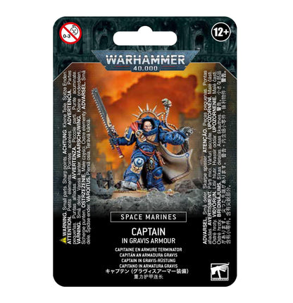 Games Workshop 48-70 Warhammer 40k - Space Marine Primaris Captain in Gravis Armour, Black
