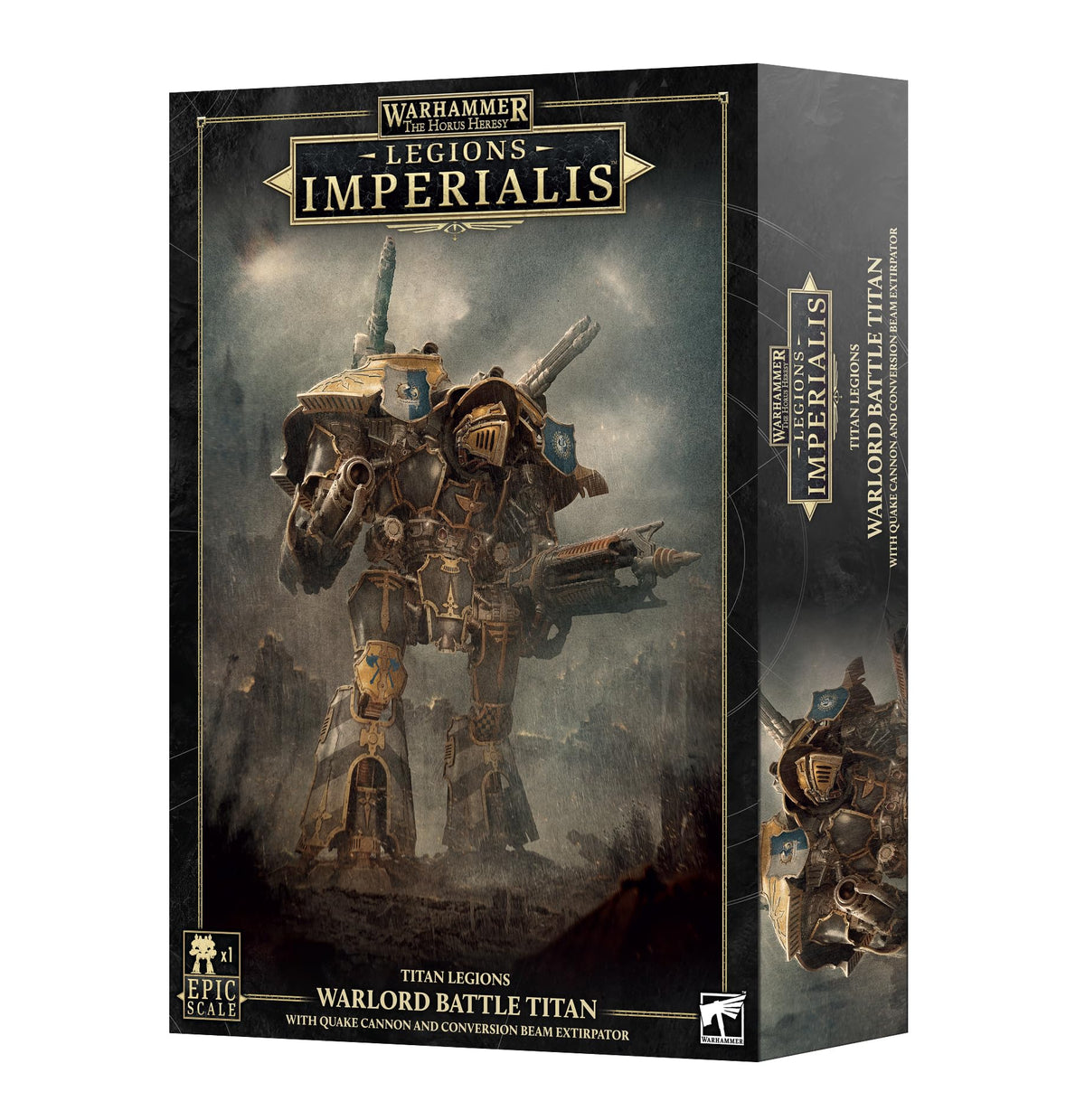 Legions Imperialis Warlord Titan with Quake Cannon & Conversion Beam Extirpator – Plastic Miniature for Legions Imperialis & Adeptus Titanicus