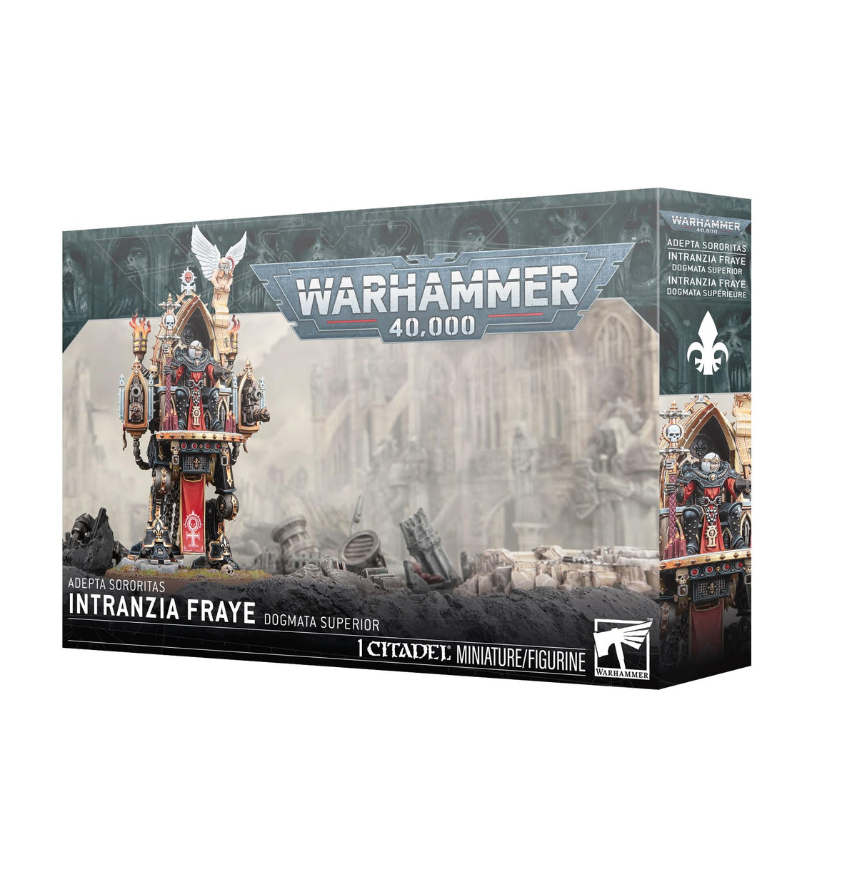 Intranzia Fraye Dogmata Superior Miniature for Warhammer 40,000, Adepta Sororitas Throne of Blame Model, Multipart Plastic Kit