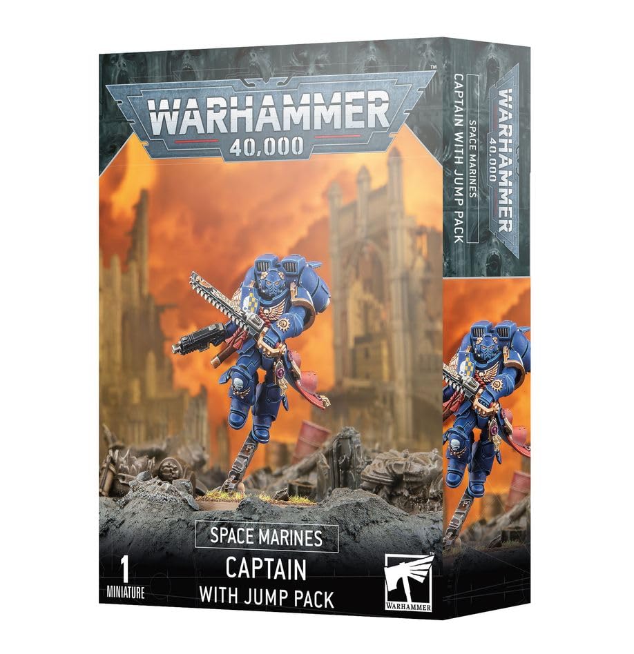 Games Workshop - Warhammer 40,000 - Space Marines: Captain with Jump Pack (2023 Edition), Black