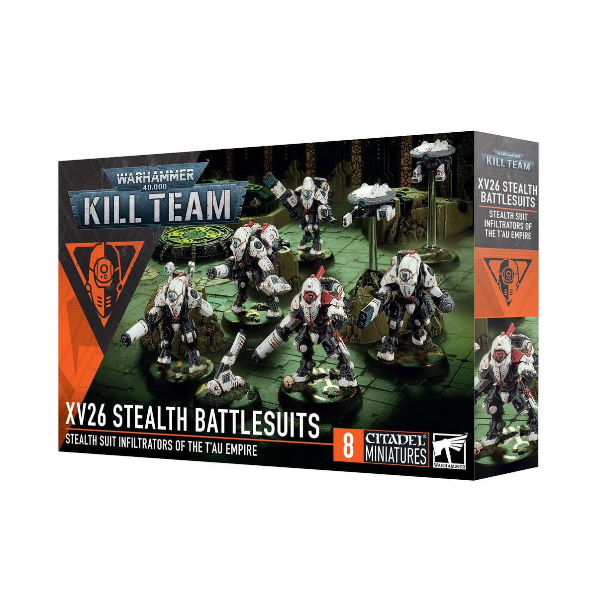 Games Workshop Kill Team XV26 Stealth Battlesuits Miniatures Set, T’au Empire Multipart Plastic Models for Warhammer 40,000 and Kill Team