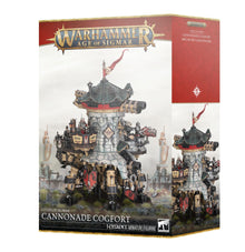 Warhammer Age of Sigmar: Cities of Sigmar Cannonade Cogfort/Conqueror Cogfort – 244-Piece Multipart Plastic Miniature Kit with 160mm Round Base & Transfer Sheet