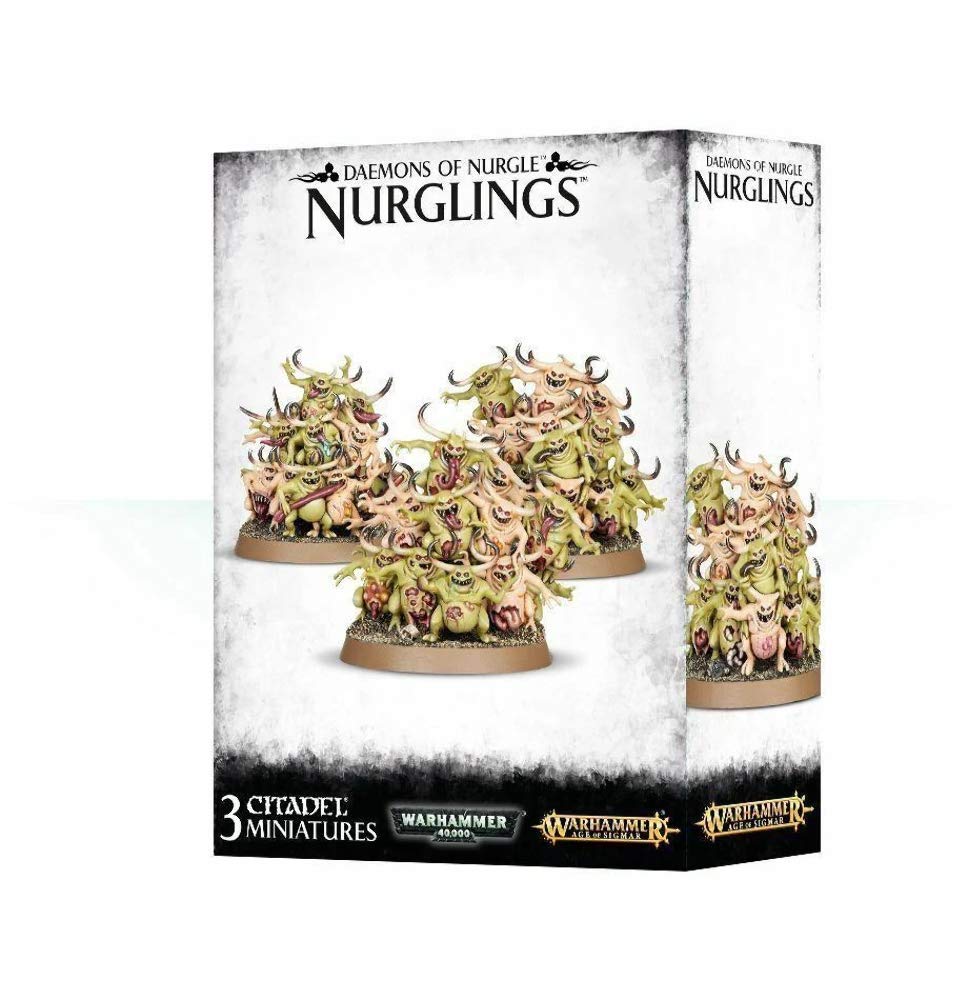 Games Workshop 99129915037 Daemons of Nurgle Nurglings Plastic Kit, Black, 5.33 x 22.6 x 15.5 cm