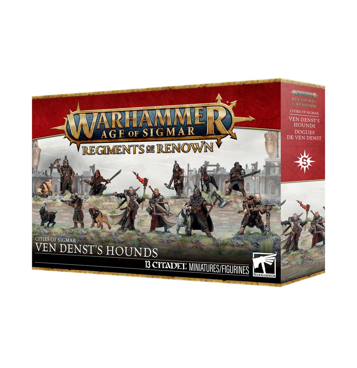 Warhammer Age of Sigmar: Regiment of Renown Ven Denst's Hounds – 109-Piece Multipart Plastic Kit with 13 Miniatures & Bases – Limited Availability