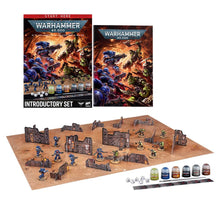 Warhammer 40,000 Introductory Set – Space Marines vs Orks Starter Game with 12 Push-Fit Miniatures, Paints, Gaming Mat & Terrain