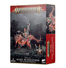 Games Workshop Warhammer AoS - Fyreslayers Runefather on Magmadroth