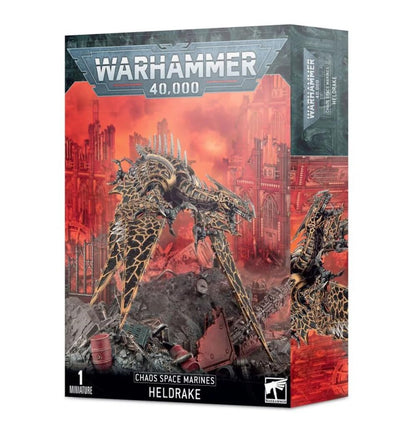 Warhammer Heldrake: Chaos Space Marines Figurine - Tabletop Game - Age 120+