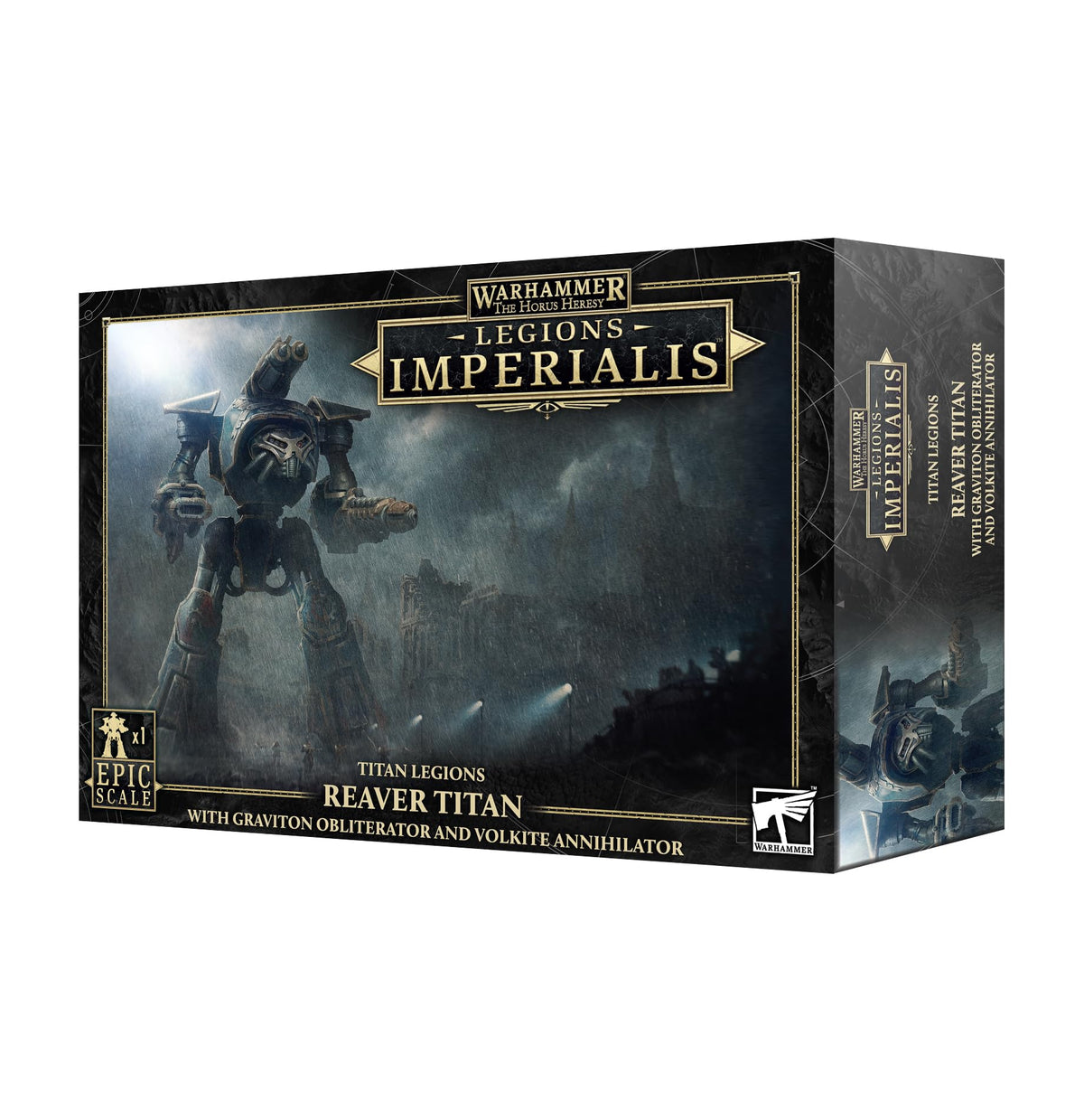 Legions Imperialis Reaver Titan with Graviton Obliterator & Volkite Annihilator – Plastic Miniature for Legions Imperialis & Adeptus Titanicus