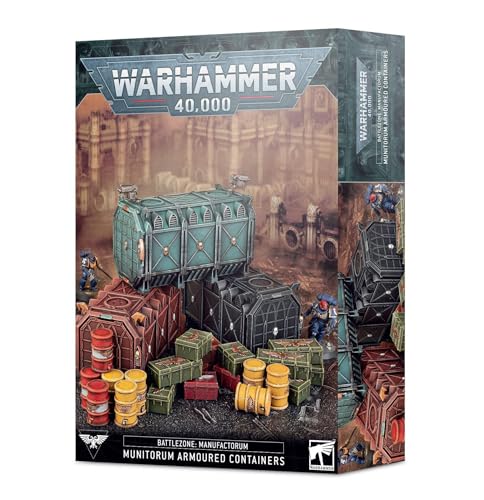 Games Workshop - Warhammer 40,000 - Battlezone: Manufactorum - Munitorum Armoured Containers, Black