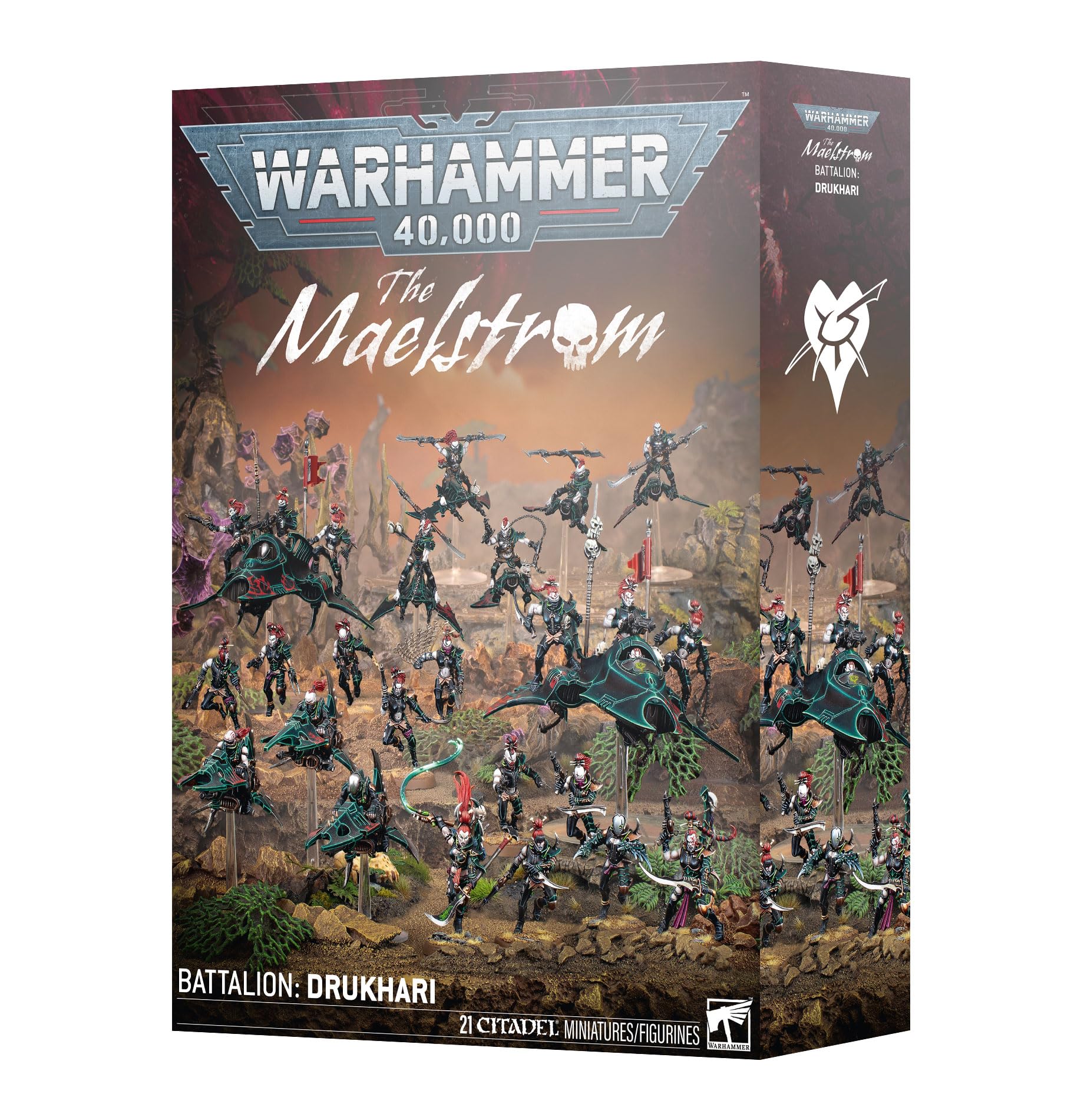 Warhammer 40,000 The Maelstrom Battalion Drukhari 21 Miniatures Succubus Venoms Reavers Hellions Wyches