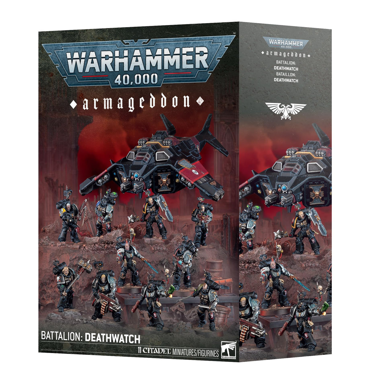 Armageddon Battalion Deathwatch Box Set for Warhammer 40,000, 11 Miniatures Including Corvus Blackstar and Deathwatch Kill Team, Multipart Plastic Model Kit
