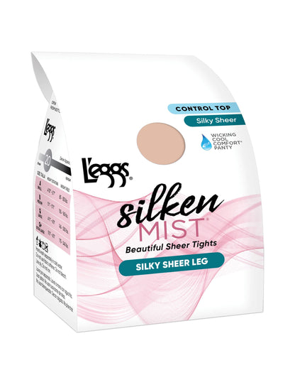L'eggs Women's Silken Mist Control Top Sheer Toe Panty Hose