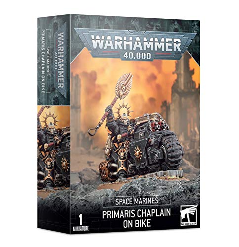 Games Workshop - Warhammer 40,000 - Space Marines Primaris Chaplain On Bike, Black