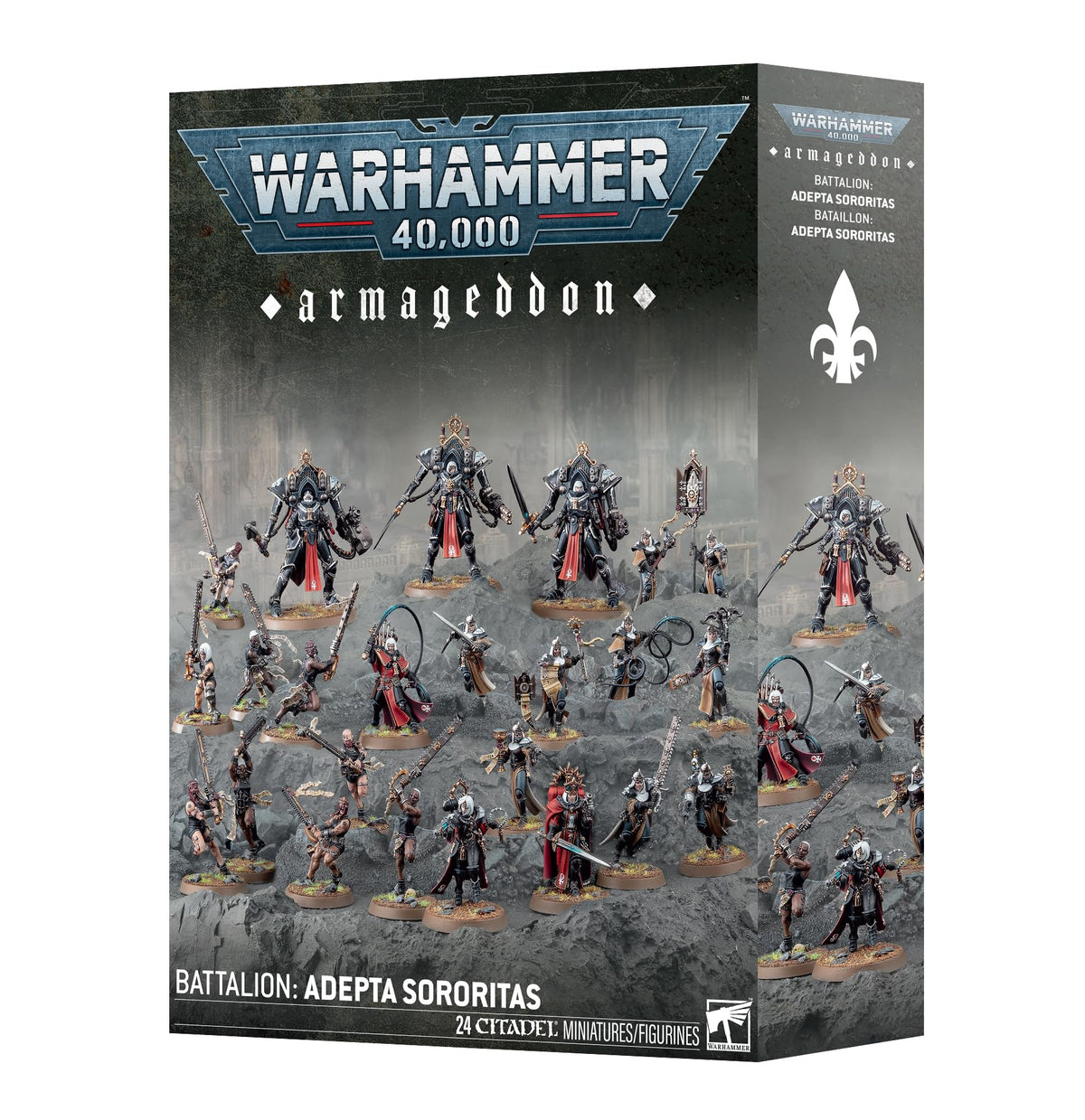 Armageddon Battalion Adepta Sororitas Box Set for Warhammer 40,000, 24 Miniatures Including Paragon Warsuits, Repentia Squad, Novitiates, Multipart Plastic Model Kit