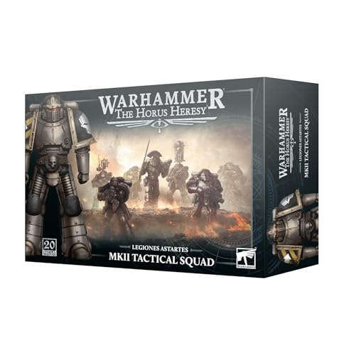 Games Workshop Warhammer The Horus Heresy MKII Tactical Squad Miniatures, Multi-Part Plastic Model Kit, Detail Figures for Tabletop Wargaming and Hobby Painting