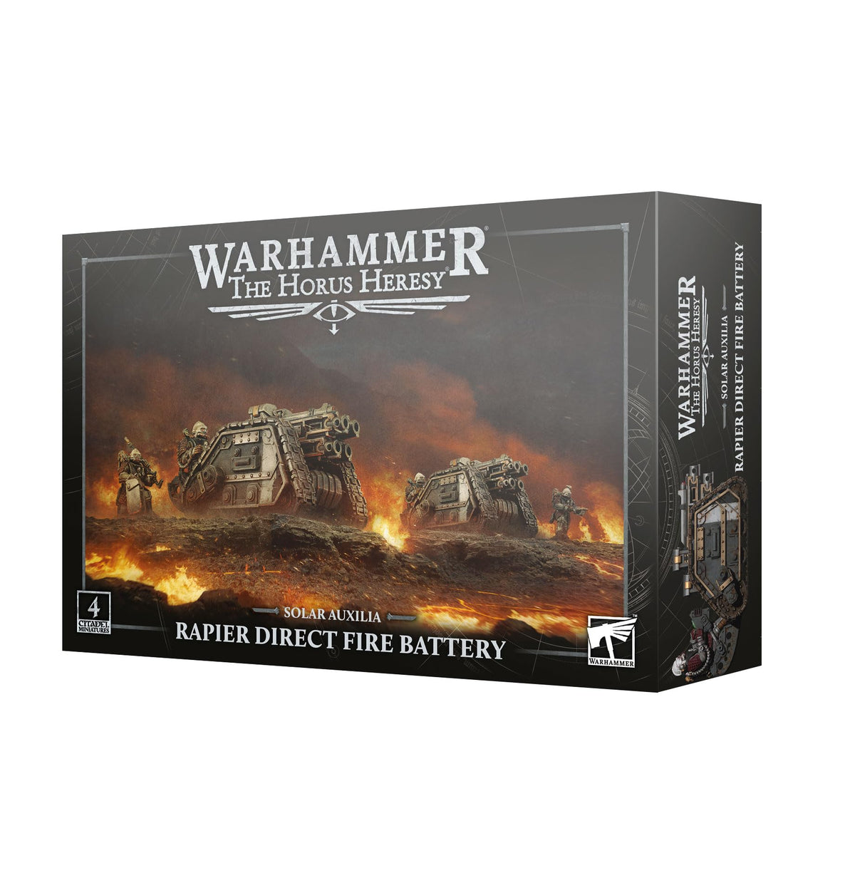 Rapier Direct Fire Battery Miniatures for Warhammer The Horus Heresy, Solar Auxilia Heavy Weapons Platforms, 4 Multipart Plastic Models