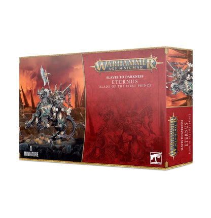 Games Workshop - Warhammer - Age of Sigmar - Slaves to Darkness: Eternus Blade of The First Prince/Chaos Lord on Daemonic Mount, Black