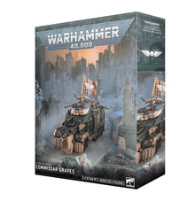 Commissar Graves Miniature Set for Warhammer 40,000, Astra Militarum Character with Centaur RSV Vigilance and On Foot Model, Multipart Plastic Kit